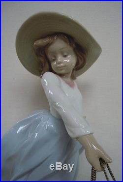 12 Lladro Figurine #6784 PUPPY PARADE, Girl Walking Dogs & Puppies, A. Ramos