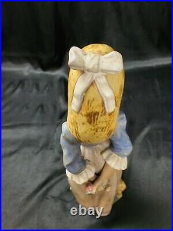 14 LLADRO ROSITA #2085 FIGURINE Blonde GIRL PUPPY DOG & ROSE GRES finish MINT