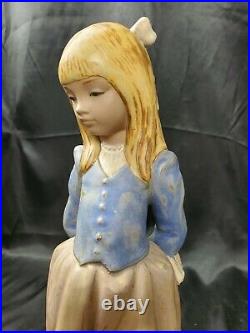 14 LLADRO ROSITA #2085 FIGURINE Blonde GIRL PUPPY DOG & ROSE GRES finish MINT