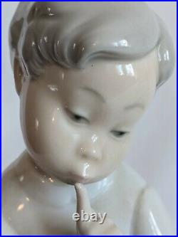 1970's LLADRO BOY WITH DOG 1970-97 PORCELAIN FIGURINE #4522G