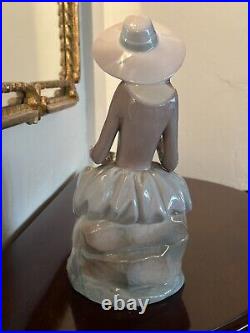 1972 LARGE Lladro Figurine Armonia Con Perrito Girl With Spaniel Dog #4806