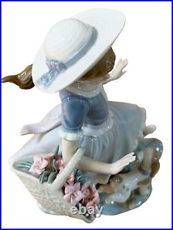 1974 Lladro Country Lass with Dog Porcelain Figurine #4920 Spain EUC Retired