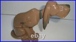 1982 Lladro Timid Dog Bloodhound Hound Brown Figure Droopy Ears Mint Condition