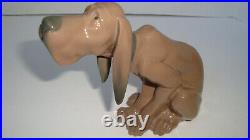 1982 Lladro Timid Dog Bloodhound Hound Brown Figure Droopy Ears Mint Condition