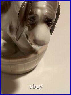 1987 Lladro Figurine Bashful Bather Girl Dog Figurine Retired 5455 Fantastic