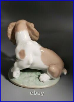 1998 LLADRO Figurine #7672 It Wasn't Me Collectors Society Dog withFlowers / box