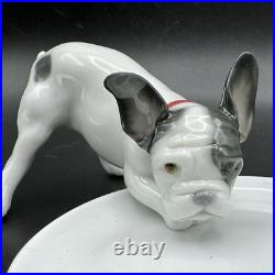 2012 Lladro Boutique MADISON 500 FRENCH BULLDOG Frenchie Dog with Dish Figurine