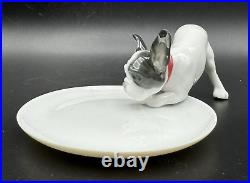 2012 Lladro Boutique MADISON 500 FRENCH BULLDOG Frenchie Dog with Dish Figurine