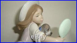 3 Porcelain Lladro Figurine Who's The Fairest Girl Dog Bath Bashful Signed Lot