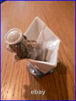 A Stunning Lladro 6642 Little Stowaway Puppy Figure. Mint