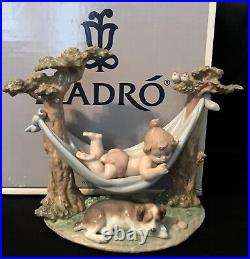 AdorableLladro Little Napmates Child/Dog (6853 Mint in Box) Glaze Finish
