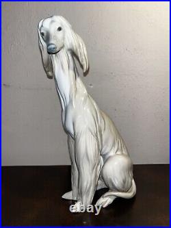 Afghan Hound Dog Retired Perfect Condition Juan Huerta 1977 Nice! Lladro Spain