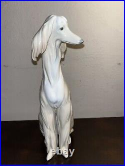 Afghan Hound Dog Retired Perfect Condition Juan Huerta 1977 Nice! Lladro Spain