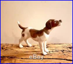Authentic Retired Lladro On Guard Glazed Beagle Dog Figurine #5350