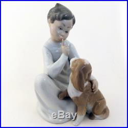 BOY & SPANIEL DOG 8 by Lladro Porcelain made in Spain #4522 NEW NEVER SOLD