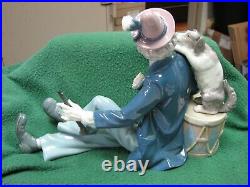 Beautiful LLADRO #5763 Musical Partners Clown With Dog & Clarinet MINT CONDITION