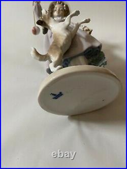 Beautiful Lladro Girl with dog and ball