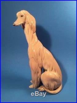 Beautiful Lladro Porcelain Large Afghan Dog Figurine, p286