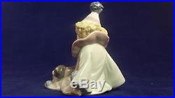 Beautiful Rare Lladro Figurine 5277 Pierrot (Clown) with Puppy Dog