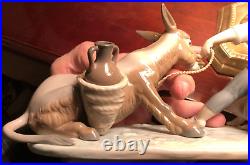 Boy & Dog Pulling Stubborn Donkey Lladro #5178 Juan Huerta