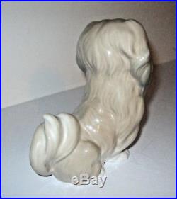 Charming Lladro Pekingese Dog Very Fine Porcelain Figurine Sweet Face