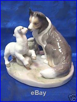 Countryside Companions Farm Dog Love Porcelain Figurine Nao By Lladro #1638