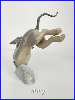 Dachshund Lladro Figurine Retired Porcelain Dog Prancing Figure 2003 Mint