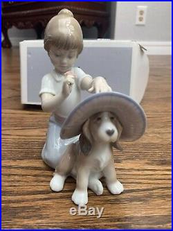 ELEGANT TOUCH GIRL WITH DOG FIGURINE BY LIADRO Original Box