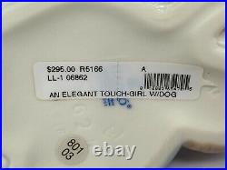 EUC Vtg Lladro 6862 Porcelain Figurine An Elegant Touch Girl Dog Hat with Box