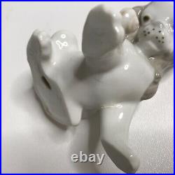 Early Lladro Dog with Snail Spaniel PP102G Pale Wash 4 Antennae Circa 1960 Retired