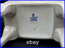 Estate Lladro #6688 Retired Figurine Looking Pretty 2 Maltese Dogs On Bench