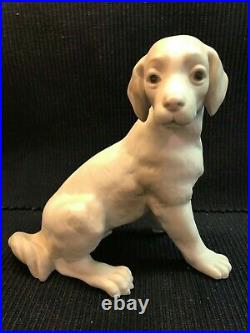 Extremely Rare Vintage Pre-1960 Lladro Sitting Dog Figure