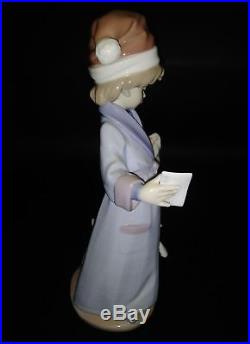 FLAWLESS Lladro Figurine #6166 Dear Santa Boy with Letter and Dog 8.5 TALL