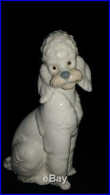 French POODLE 1985 LLADRO Retired NAO Jose Roig VTG White Dog Porcelain Figurine