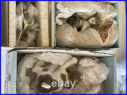 Genuine LLADRO Three Figurings WITH ORIGINAL Boxes cat and mouse, butterfly Dog