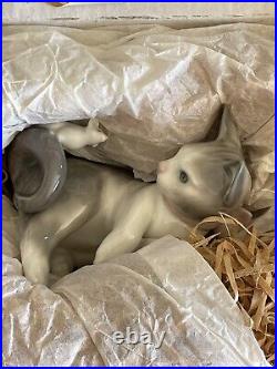 Genuine LLADRO Three Figurings WITH ORIGINAL Boxes cat and mouse, butterfly Dog