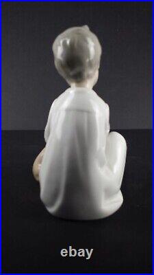 Glazed Lladro Pocelain Figurine Boy with a Dog A-11A Retired No Box