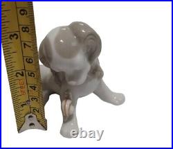 Gloss Vintage LLADRO Spaniel Dog Puppy with Snail 4 antennae porcelain Spain