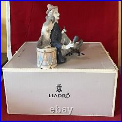 HARMONIZING LLADRO #5763 MUSICAL PARTNERS CLOWN withCLARINET & DOG MINT withO. B