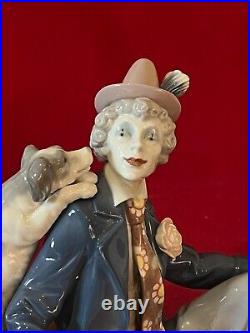 HARMONIZING LLADRO #5763 MUSICAL PARTNERS CLOWN withCLARINET & DOG MINT withO. B