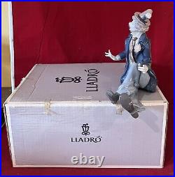 HARMONIZING LLADRO #5763 MUSICAL PARTNERS CLOWN withCLARINET & DOG MINT withO. B