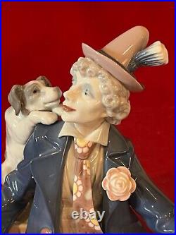 HARMONIZING LLADRO #5763 MUSICAL PARTNERS CLOWN withCLARINET & DOG MINT withO. B