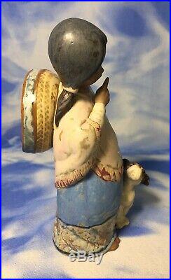 HTF 7 Lladro Chiquita Hispanic Girl & Dog Gres Porcelain Figurine #2165 EVC