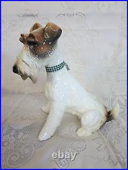 Hispania Daisa Lladro Large Ceramic Fox Terrier Dog 3331 Figurine 1984 15.5