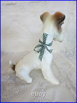 Hispania Daisa Lladro Large Ceramic Fox Terrier Dog 3331 Figurine 1984 15.5