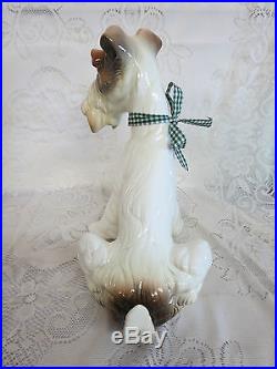 Hispania Daisa (Lladro) Large Ceramic Fox Terrier Dog #3331 Figurine Figure 1984