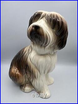 Hispania Daisa Lladro Large Ceramic Sheepdog Dog Figurine 1984 11.5