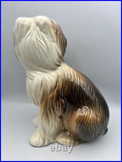 Hispania Daisa Lladro Large Ceramic Sheepdog Dog Figurine 1984 11.5