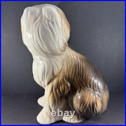 Hispania Daisa Lladro Large Ceramic Sheepdog Dog Figurine 1985 11.5