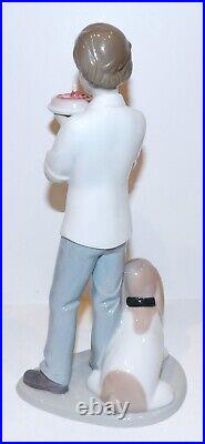 Htf Nao Lladro Porcelain A Birthday Wish #1738 Boy With Cake & Dog 10 Figurine